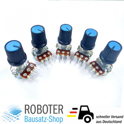 Potentiometer Poti Sortiment 9 Stück (1K 2K 5K 10K 20K 50K 100K 500K 1M) Arduino