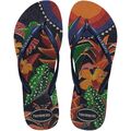 Havaianas Slim Tropical Flip Flops 4122111.4368 marineblau/marineblau NEU
