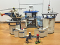 PLAYMOBIL Polizei Kommandozentrale mit Gefängnis + Helikopter | 6872 + 6874