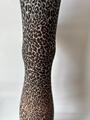 HUDSON gemusterte Strumpfhose Semi-Blickdicht schwarz Leoparden Look LEO