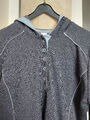 PRANA Kapuzen Pullover Hoodie * Fleece Techno Wool * Gr. XL Gr. 42 graublau