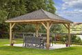 Holzpavillon 430x430cm Gartenpavillon incl. Dach