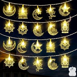 Ramadan Eid Mubarak Dekorationen Lichterkette, 3M 20Leds Lichterketten Mit Timer