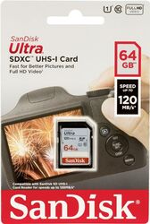 SanDisk Ultra SD Speicherkarte 16GB 32GB 64GB 128GB 256GB Karte class 10 120MB/sFachhandel☀️Blitzversand☀️Original☀️mit MwSt