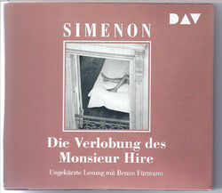 Georges Simenon  Die Verlobung des Monsieur Hire  Hörbuch 4 CD  Benno Fürmann