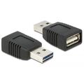 DeLOCK EASY-USB 2.0 Adapter Datenblocker, USB-A Stecker > USB-A Buchse, schwarz