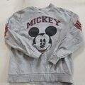 Disney Mickey Sweatshirt von Next Damen Größe M grau Rundhalsausschnitt Freizeitpullover 