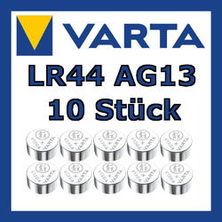 VARTA | Alkaline | V13GA AG13 LR44 | 1,5V | Knopfzelle Batterie | Bulk 10 x LR44