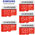 512GB Samsung EVO Plus 100MB/s Class 10 U3 Micro SD Karte Speicher Speicherkarte