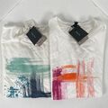 2 Stück Massimo Dutti T-shirt Damen Gr.S Weiß Mit Print Shirt Tee Sommer Tshirt 