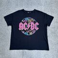 ACDC Herren Rock T-Shirt Kurzarm Extra Large Band Print Logo 11905 Schwarz