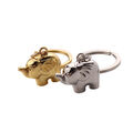 kreatives Schlüsselanhänger-Geschenk 2x Schlüsselring Metal Elephant keychain