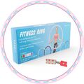 Hula Hoop Reifen Fitness Ring Bauchtrainer Schaumstoff 1KG 6 Teilig Pink/Blau