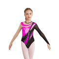 DE Kinder Mädchen Gymnastikanzug Langarm Turnanzug Ballettanzug Tanz  Bodysuit