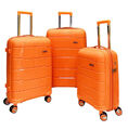 Koffer Set 3tlg. / Trolley / Hartschalenkoffer / Reise Orange