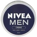 NIVEA Men Creme 30ml 75ml 150ml Face, Body, Hands Delicate Care, All Skin Type