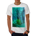 Wellcoda Herren-T-Shirt Unterwasser Ananas, Meer Grafik Design bedruckt