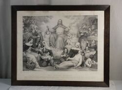 Litho ~1850 im Biedermeier Rahmen - C. Schultz - L. Paris - Die innere Misssion 