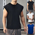 Herren Fitness Tank Top Bodybuilding Gym Unterhemd Baumwolle T-Shirt Muskelshirt