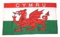 Fahne / Flagge Wales Schrift 90 x 150 cm