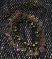 Schöne Bronzetonkette mit tollen Steinen und Perlen ca. 15 Ins ausziehbar