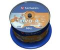 50 Verbatim Rohlinge DVD-R full printable 4,7GB 16x Spindel