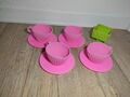 Cupcake Formen Set Silikon pink Teetasse & Untertassen Muffin Formen & Roboter 
