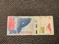 Banknote Argentinien 200 Pesos Geldschein Argentina Wal