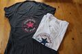2  T-Shirts von Converse in Gr. 2 XL __ weiß & grau mit Logo