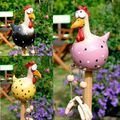 Handmade Witzig Harz Huhn Gartenstecker Henne Hahn Hühner Vogel Kantensitzer 1