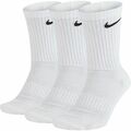 3 Paar Nike Socken Dri Fit Sport Langsocken Tennissocken Baumwolle, Grau, Weiß