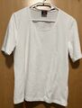 Weißes Kurzarm T-Shirt BETTY BARCLAY Daily Friends Gr. 42 L 58 cm, sehr gut erh.