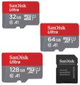 Original micro SD SanDisk ULTRA Karte 32 GB 64 GB 128 GB Speicherkarte microsd