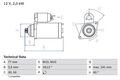 BOSCH Anlasser Starter 0 986 014 141 +40.35€ Pfand M10 für HYUNDAI STAREX Bus A1