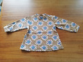 Mädchen, Langarmshirt, Tunika, Handmade, EUR Gr 86/92, Braun, Bunt, Blumen