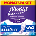 Always Discreet Long Plus Inserts Bladder Weakness Incontinence 4 x 16 Count