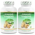  2x Ginkgo Biloba Ginseng Mix 8000 = 730 Tabletten - Vegan  & Hochdosiert