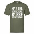 T-Shirt May The Horse Be With You Horse Racing klein-3XL