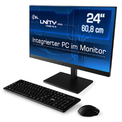 All in One PC Win 11 CSL Unity Pro Intel Computer 16GB RAM 24" schlank & lautlos