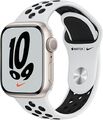 Apple Watch Nike Series 7 41 mm Aluminiumgehäuse polarstern am Nike Sportarmband