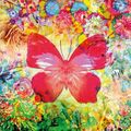4 Servietten - Schmetterling PPD Papillon in Love 33 x 33 B07