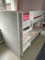 Etagenbett für Kinder, Weiß, Inklusive 2 Matratzen, L:210 cm, H:141 cm, B:105 cm