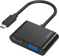 Hama 2in1 USB-C auf HDMI+VGA Buchse 4k Video-Adapter Thunderbolt 3/4  Macbook