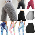 Damen Anti Cellulite Yoga Hose Leggings Kompression Push-Up Fitness Gym Leggins