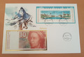 Banknotenbrief Schweiz 10 Franken unc. 1982 Banknote Kassenfrisch