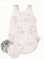 Babyschlafsack Baumwolle für Babys Modell: BÄREN 0-9 Monat rosa Mädchen