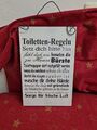  ''Toiletten Regeln. Bitte hinsetzen. Hände waschen'' 20x30 cm Schild aus Holz 