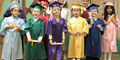 Set 10 Kinder Abschlusskleider & Hüte Kinder Kinderzimmer 3-6 Jahre Farbe Kostüm