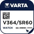 5 x Varta V364 Uhrenbatterien 1,55 V SR621SW SR60 AG1 17mAh Batterie Knopfzelle