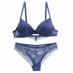 Sexy Spitze Damen gepolstert Plunge BH Set Dessous Unterwäsche BH 75-90 A-B-C-D